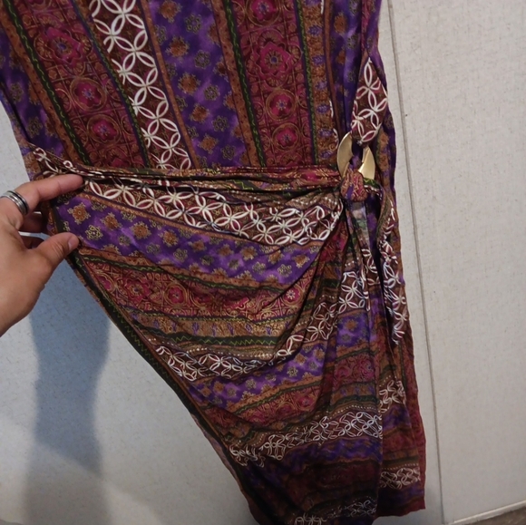 S.L. FASHION Multicolor maxi dress with Elegant Multicolor Sleeveless Dress - Picture 3 of 6